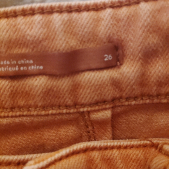 ANTHROPOLOGY PILCRO Column Straight Ankle Jeans - Maize Orange - Picture 11 of 11